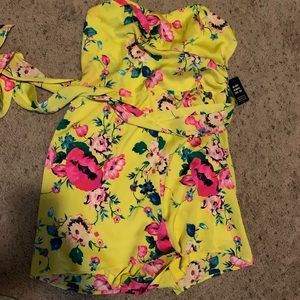 Floral Yellow Express Romper